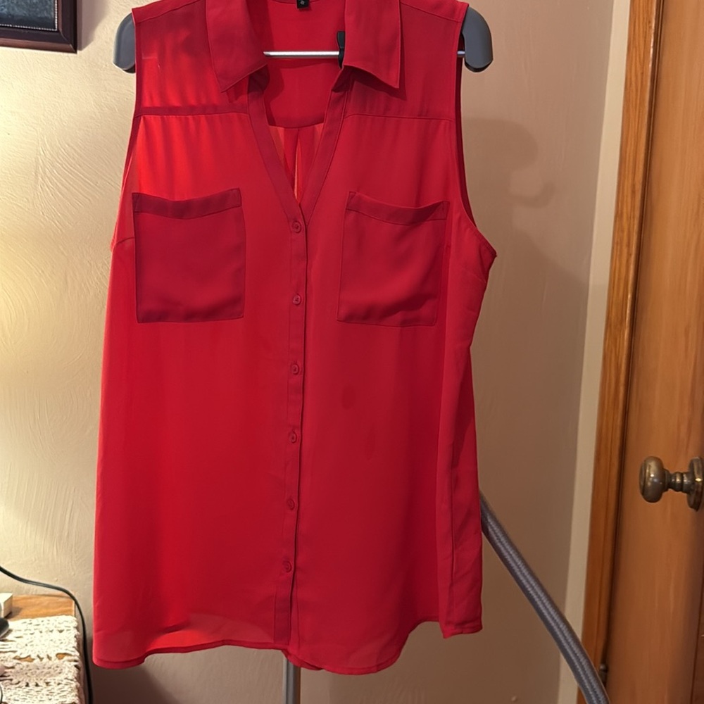 Express red blouse. Size XL. Like new